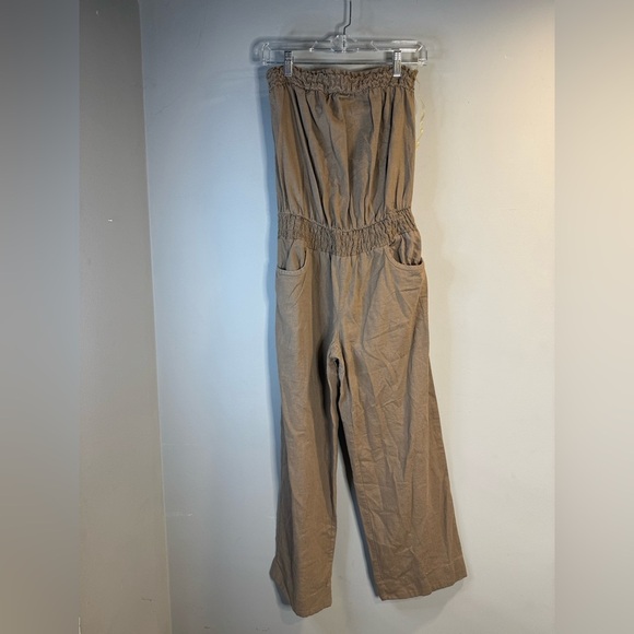 Body Central Pants - Brown linen jumpsuit